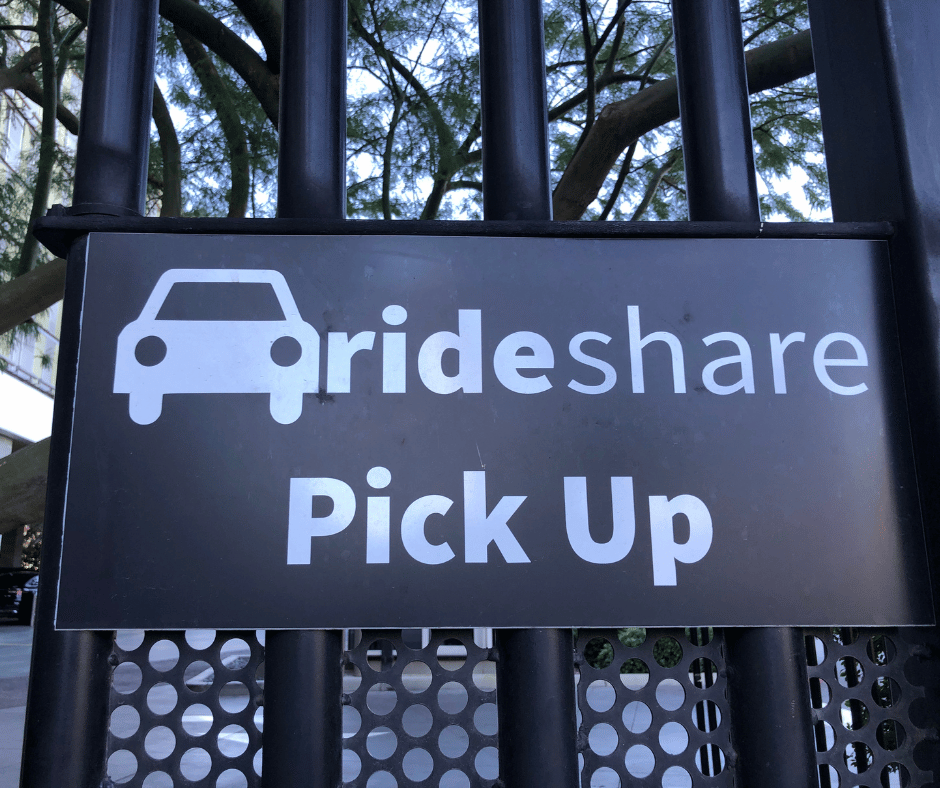 Rideshare pick up sign